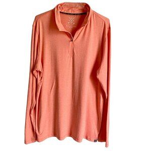 Golf America Long Sleeve Quarter Zip Light Orange Top Men's Large NEW